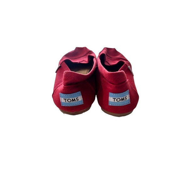 Tom's Women's Classics Canvas Flats Size US 7 Red - Picture 3 of 4